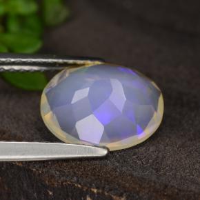 1,71 ctw natürlicher weißer Opal, Oval Schliff, Transparent