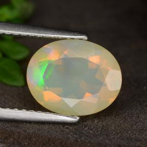 1,69 ctw natürlicher mehrfarbiger Opal, Oval Schliff, Lichtdurchlässig