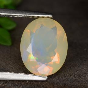 1,69 ctw natürlicher mehrfarbiger Opal, Oval Schliff, Lichtdurchlässig