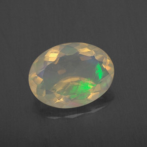 1,34 ctw natürlicher mehrfarbiger Opal, Oval Schliff, Transparent