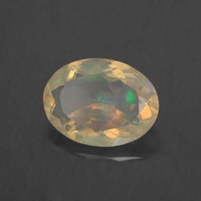 1,34 ctw natürlicher mehrfarbiger Opal, Oval Schliff, Transparent