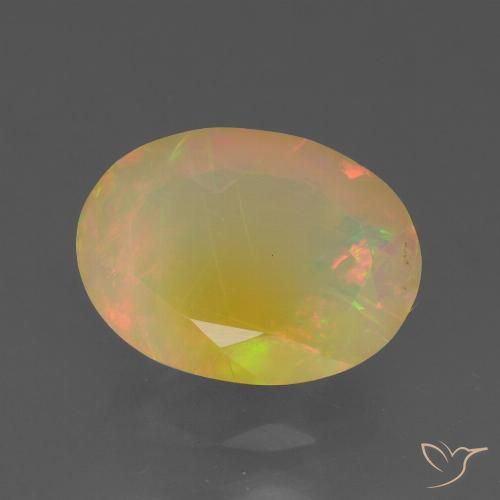 1.81ct Natürlicher Mehrfarbig Opal, Oval, Lichtdurchlässig