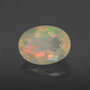 1,88 ctw natürlicher mehrfarbiger Opal, Oval Schliff, Transparent