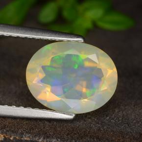 1,47 ctw natürlicher gelber Opal, Oval Schliff, Transparent