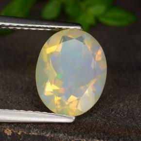 1,47 ctw natürlicher gelber Opal, Oval Schliff, Transparent