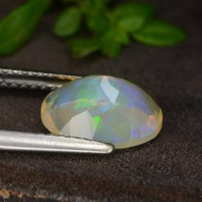 1,47 ctw natürlicher gelber Opal, Oval Schliff, Transparent