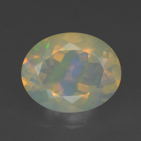 1,68 ctw natürlicher mehrfarbiger Opal, Oval Schliff, Transparent