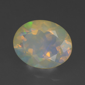 1,68 ctw natürlicher mehrfarbiger Opal, Oval Schliff, Transparent
