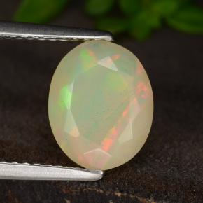 1,21 ctw natürlicher mehrfarbiger Opal, Oval Schliff, Lichtdurchlässig
