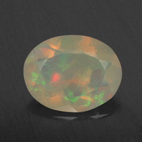 1,23 ctw natürlicher mehrfarbiger Opal, Transparent, Transparent / Lichtdurchlässig