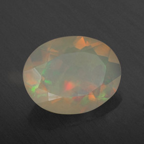 1,23 ctw natürlicher mehrfarbiger Opal, Transparent, Transparent / Lichtdurchlässig