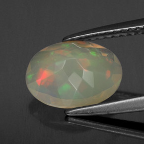 1,23 ctw natürlicher mehrfarbiger Opal, Transparent, Transparent / Lichtdurchlässig