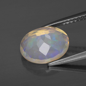 9,17 ctw natürlicher Mehrfarbig Opal, Oval Schliff, Transparent