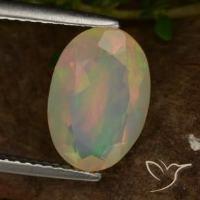 9,17 ctw natürlicher Mehrfarbig Opal, Oval, Transparent