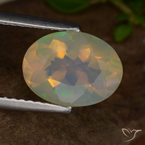 1.53ct Natürlicher Mehrfarbig Opal, Oval, Transparent