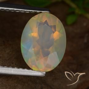 9,17 ctw natürlicher Mehrfarbig Opal, Oval, Transparent