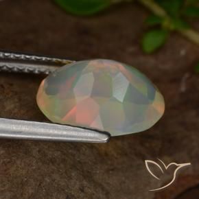 9,17 ctw natürlicher Mehrfarbig Opal, Oval, Transparent