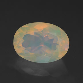 1,96 ctw natürlicher mehrfarbiger Opal, Oval Schliff, Transparent