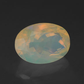 1,96 ctw natürlicher mehrfarbiger Opal, Oval Schliff, Transparent