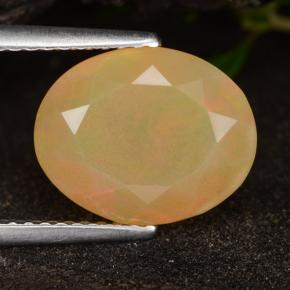 2,07 ctw natürlicher gelber Opal, Oval Schliff, Lichtdurchlässig