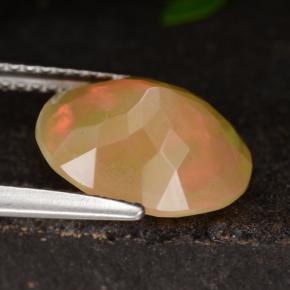 2,07 ctw natürlicher gelber Opal, Oval Schliff, Lichtdurchlässig