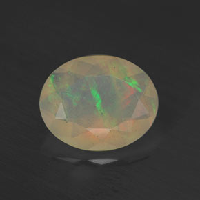 1,27 ctw natürlicher mehrfarbiger Opal, Transparent, Transparent / Lichtdurchlässig