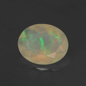 1,27 ctw natürlicher mehrfarbiger Opal, Transparent, Transparent / Lichtdurchlässig