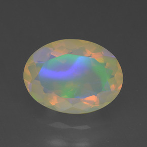 1,64 ctw natürlicher mehrfarbiger Opal, Oval Schliff, Transparent