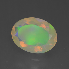 1,64 ctw natürlicher mehrfarbiger Opal, Oval Schliff, Transparent