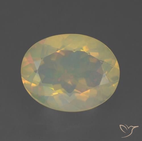 1.59ct Natürlicher Mehrfarbig Opal, Oval, Transparent