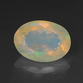 1,38 ctw natürlicher mehrfarbiger Opal, Oval Schliff, Lichtdurchlässig