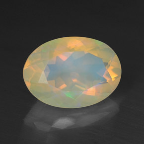 1,38 ctw natürlicher mehrfarbiger Opal, Oval Schliff, Lichtdurchlässig