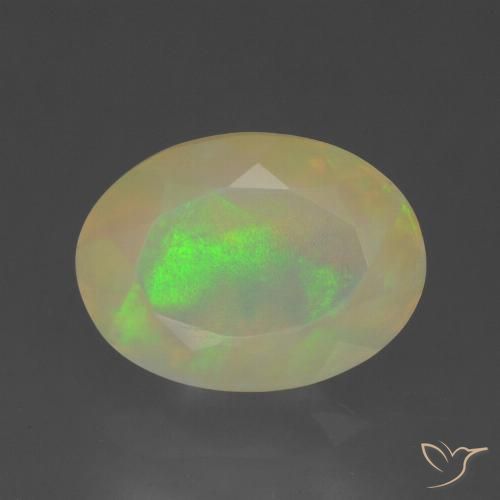1.60ct Natürlicher Mehrfarbig Opal, Oval, Transparent, Photo A