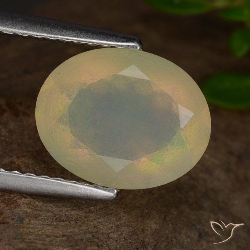 1.42ct Natürlicher Mehrfarbig Opal, Oval, Lichtdurchlässig