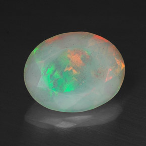 1,34 ctw natürlicher mehrfarbiger Opal, Oval Schliff, Lichtdurchlässig