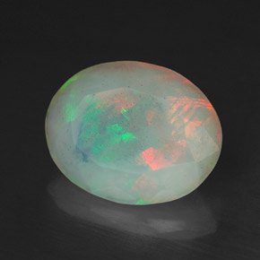1,34 ctw natürlicher mehrfarbiger Opal, Oval Schliff, Lichtdurchlässig