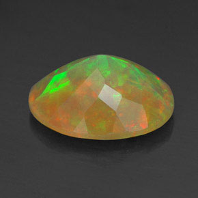 2,00 ctw natürlicher mehrfarbiger Opal, Oval Schliff, Transparent