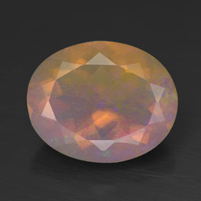 2,12 ctw natürlicher mehrfarbiger Opal, Transparent, Transparent / Lichtdurchlässig
