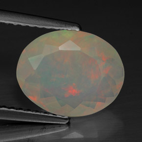 1,74 ctw natürlicher mehrfarbiger Opal, Oval Schliff, Transparent