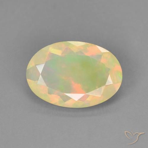 1.41ct Natürlicher Mehrfarbig Opal, Oval, Transparent