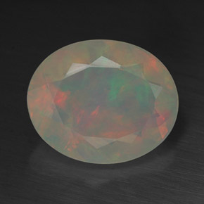 1,99 ctw natürlicher mehrfarbiger Opal, Transparent, Transparent / Lichtdurchlässig
