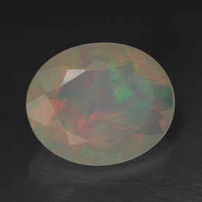 1,99 ctw natürlicher mehrfarbiger Opal, Transparent, Transparent / Lichtdurchlässig