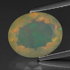 2,18 ctw natürlicher mehrfarbiger Opal, Transparent, Transparent / Lichtdurchlässig