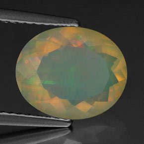 2,18 ctw natürlicher mehrfarbiger Opal, Transparent, Transparent / Lichtdurchlässig
