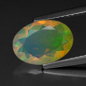 1,16 ctw natürlicher mehrfarbiger Opal, Transparent, Transparent / Lichtdurchlässig