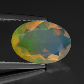 1,16 ctw natürlicher mehrfarbiger Opal, Transparent, Transparent / Lichtdurchlässig