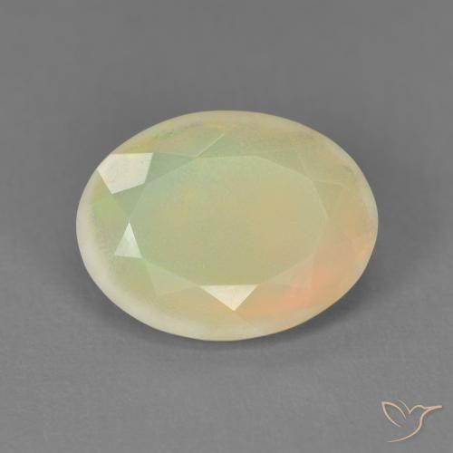 1.96ct Natürlicher Mehrfarbig Opal, Oval, Lichtdurchlässig