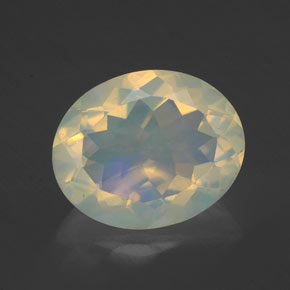 2,19 ctw natürlicher mehrfarbiger Opal, Oval Schliff, Transparent