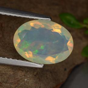 1,48 ctw natürlicher gelber Opal, Oval Schliff, Transparent