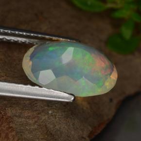 1,48 ctw natürlicher gelber Opal, Oval Schliff, Transparent